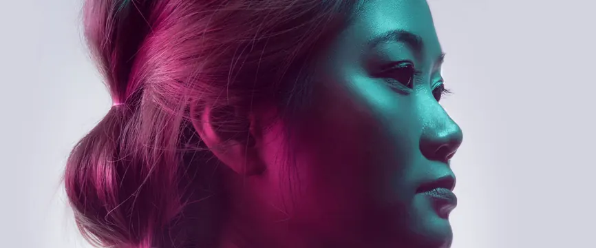 Neon Lit Portrait
