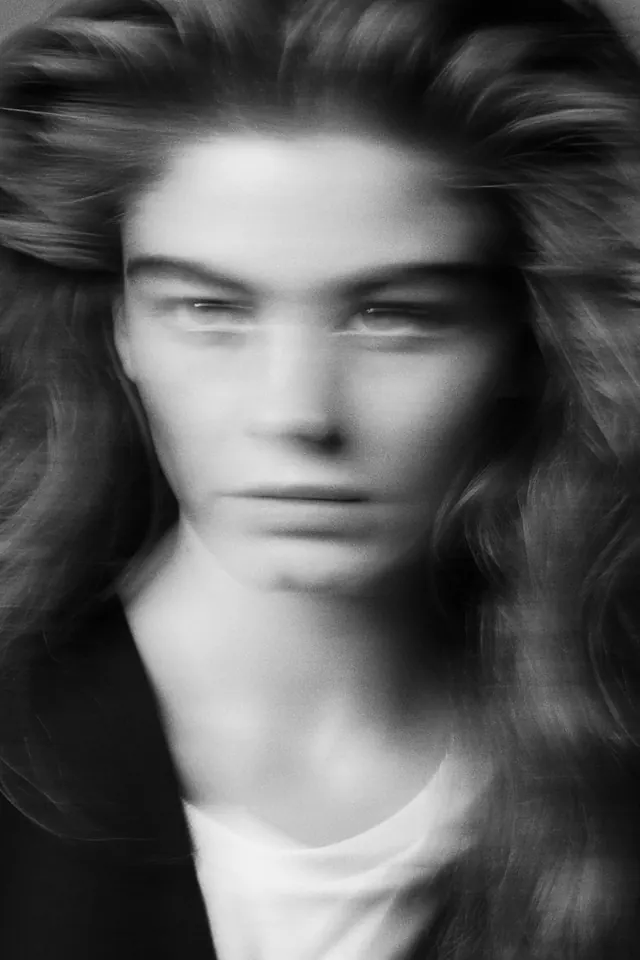 Blurred Black and White Portrait