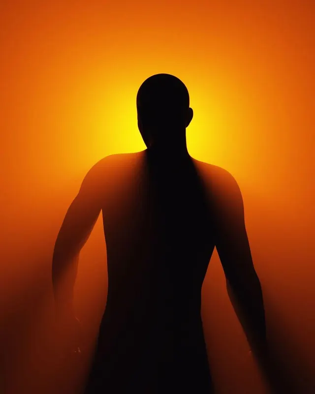 Orange Silhouette Portrait