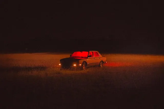 Nighttime Car Scene