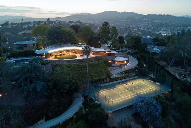 Modern Residential Architecture Aerial View