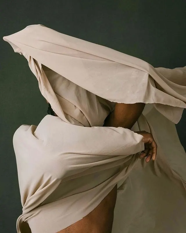 Minimalist fabric drapery study, photographic, minimalist, warm