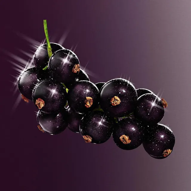Glossy Berries Cluster Product Photography, photographic, gradient-heavy, dark