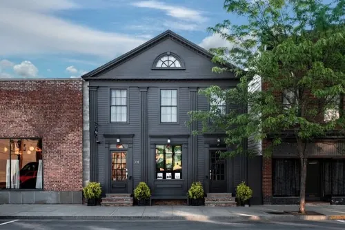 Modern dark storefront architecture, architectural, modern, dark