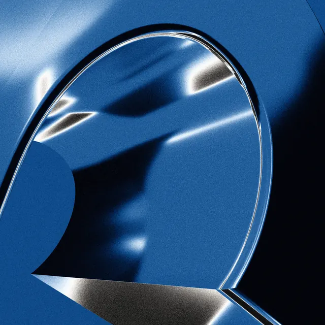 Glossy chrome abstract curved form photography, photographic, abstract, cool