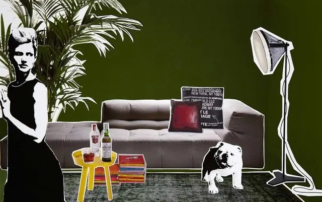 Modern Interior with Monochrome Accents