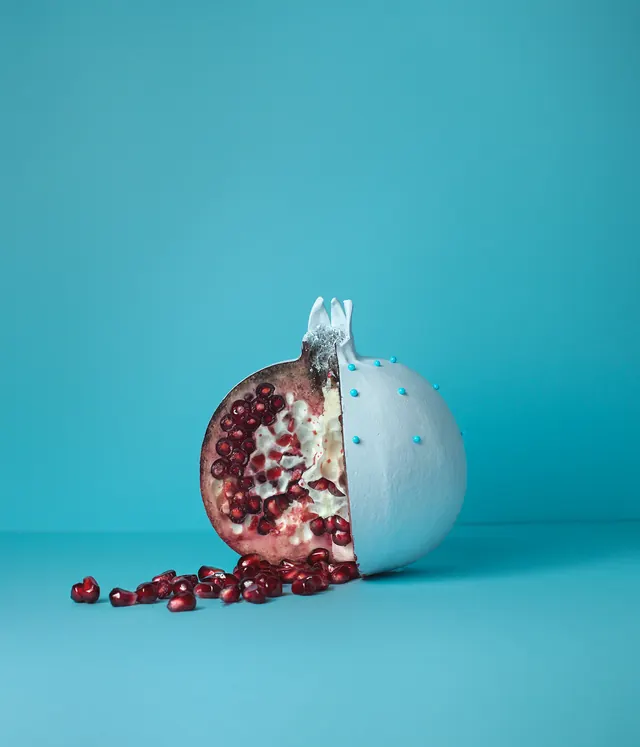 Broken Pomegranate Still Life