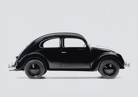 Vintage Black Car Profile