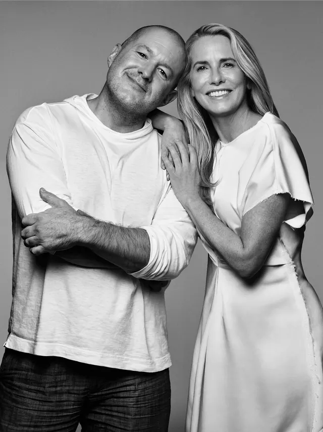 Casual couple portrait, photographic, minimal, monochrome