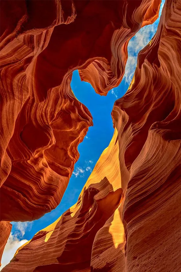 Slot canyon nature photograph, photographic, organic, warm