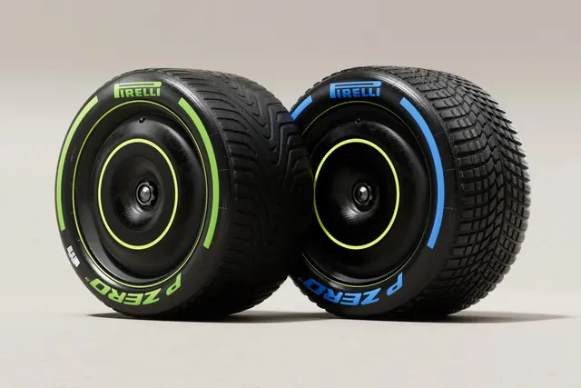 Pirelli formula racing tires product shot, photographic, technical, dark