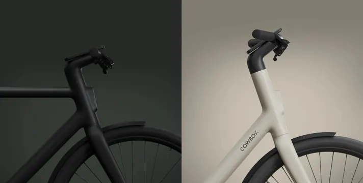 Bicycle product comparison split frame, minimal, photographic, monochrome