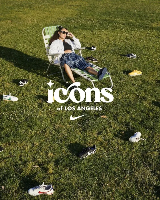 Nike footwear campaign with lifestyle photography, photographic, lifestyle, warm