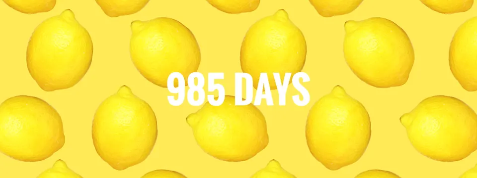 985 Days lemon still life, illustrated, 3d-render, vibrant