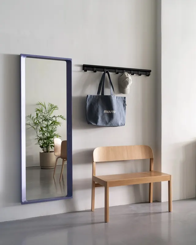 Minimalist interior with Muuto display, minimal, light-mode, light