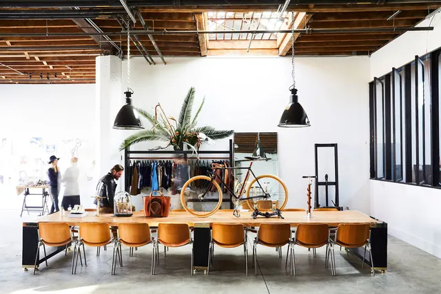 Retail showroom interior design minimalist, minimal, organic, light