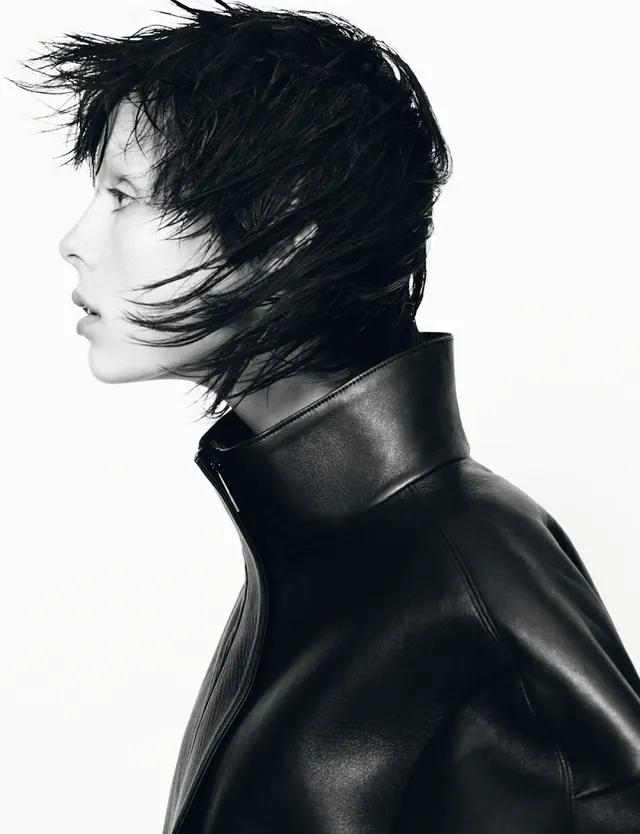 Jil Sander campaign fashion portrait, photographic, editorial, monochrome