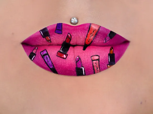 Cosmetic makeup product beauty art, photographic, editorial, vibrant