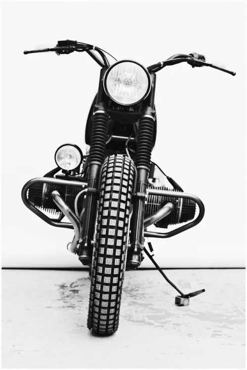Vintage Motorcycle Front View