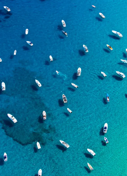 Aerial Tropical Water Scene