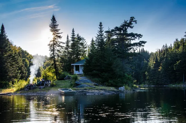 Lakeside Cabin Landscape
