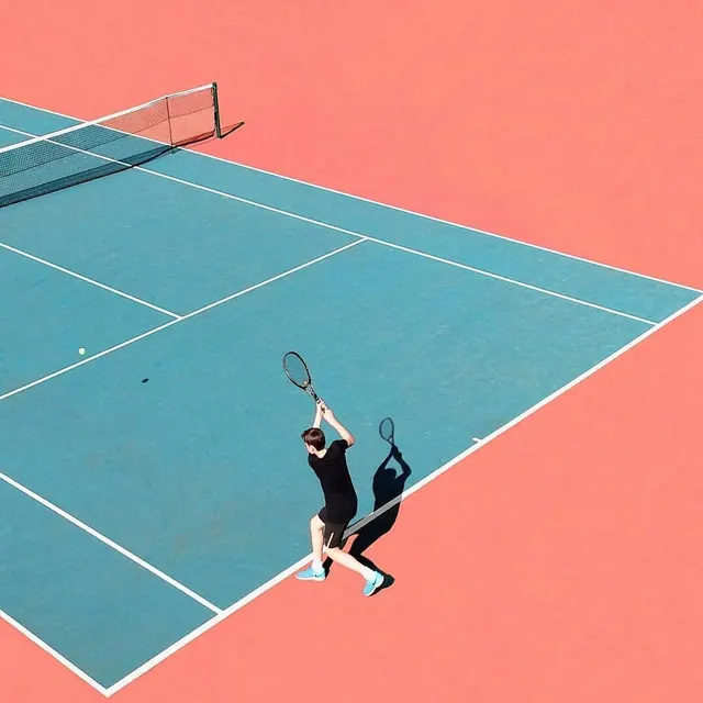 Tennis Court Aerial View