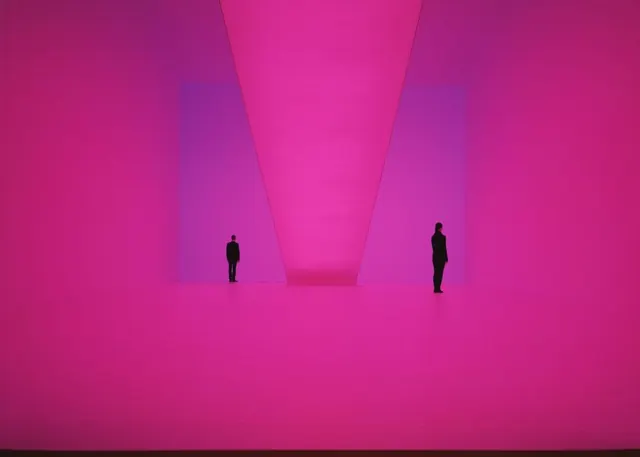Monochromatic Pink Architectural Space