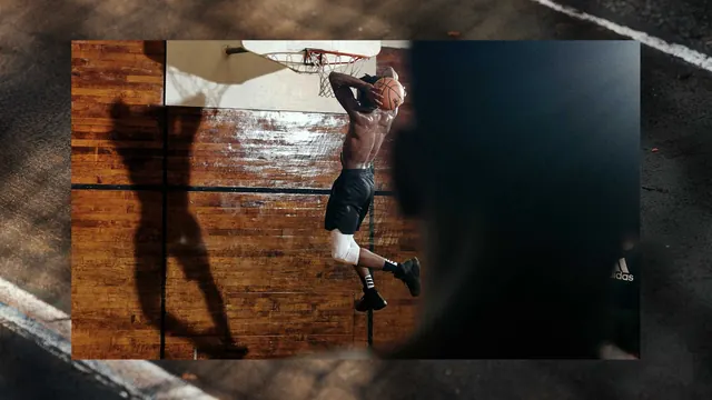 Athlete in Motion Shadow Play