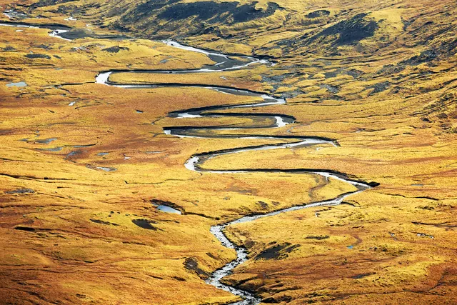 Aerial Landscape of Winding River