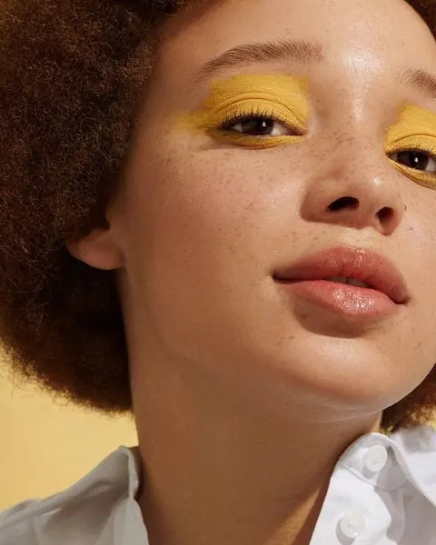 Portrait with Yellow Eye Makeup