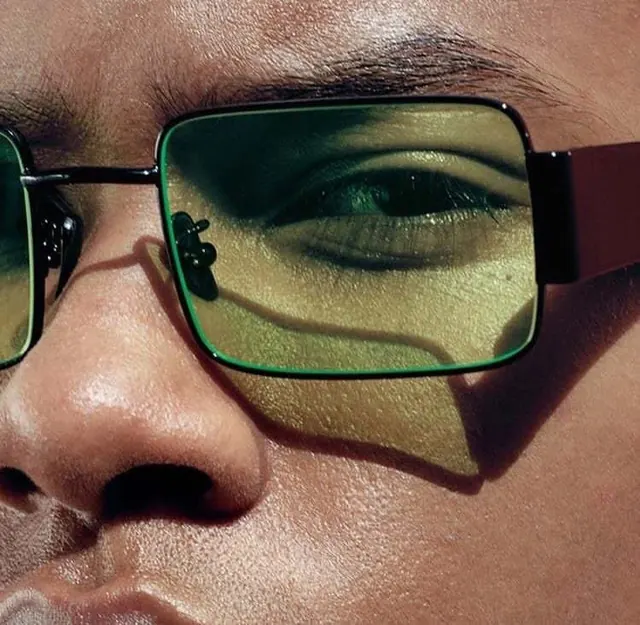 Close-up Portrait with Reflective Sunglasses