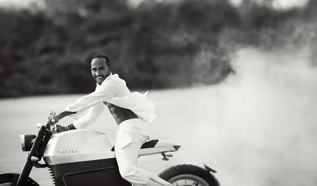 Motorcycle Rider in Smoke
