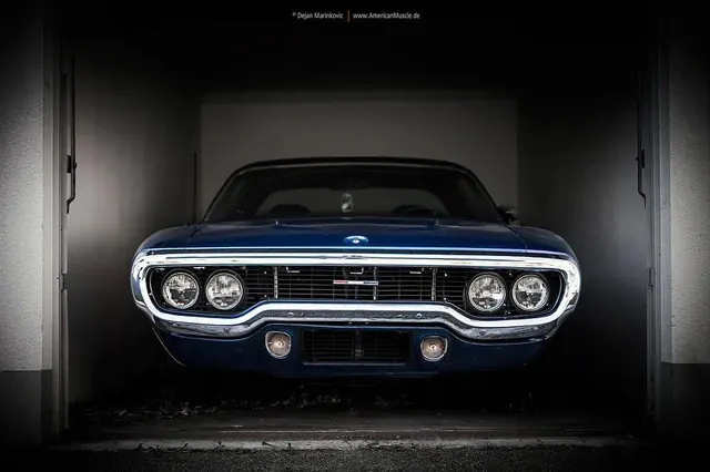 Classic Muscle Car Studio Shot