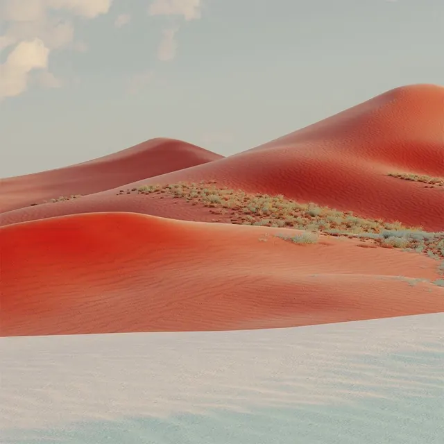 Red Sand Dunes Landscape