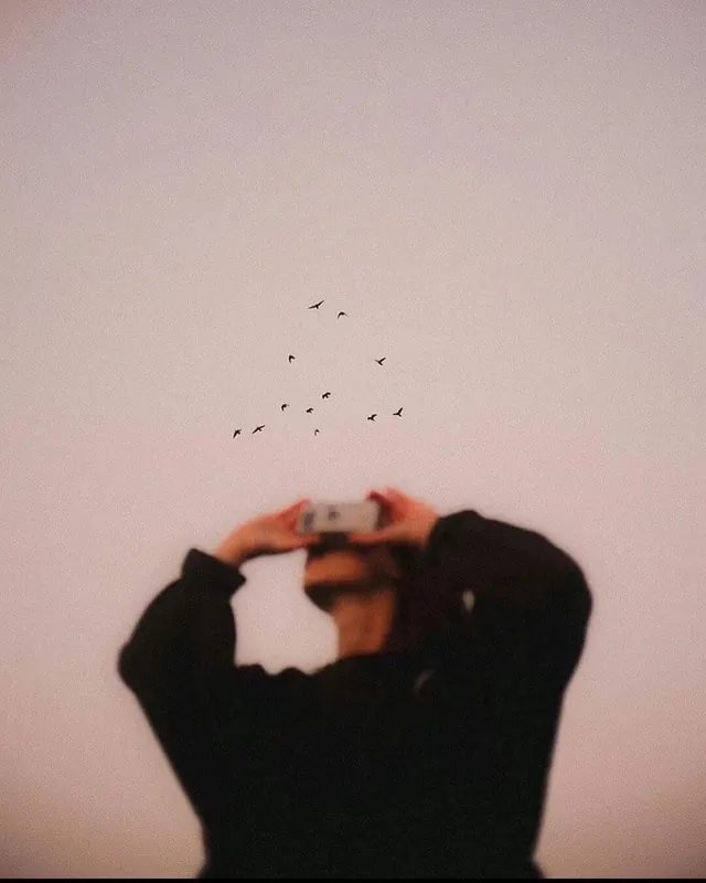 Abstract Portrait with Birds