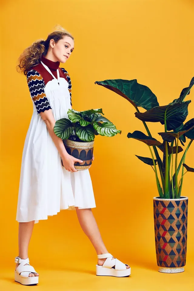 Fashion Editorial with Tropical Foliage