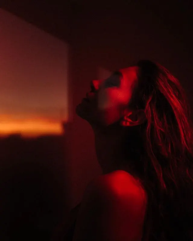 Red-Lit Portrait