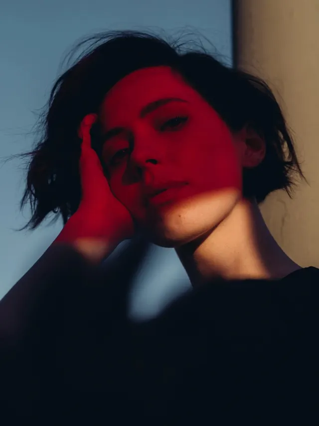 Red-Lit Portrait