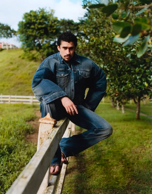 Man in Denim Jacket Outdoors