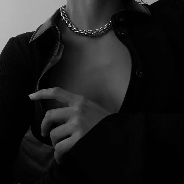 Monochrome Portrait with Chain