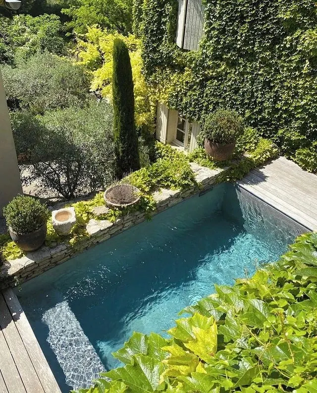 Outdoor Pool and Garden Landscape