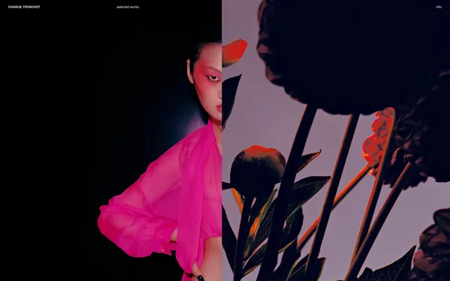 Floral Portrait with Vibrant Pink Fabric
