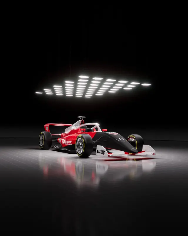 Red Racing Car Studio Shot