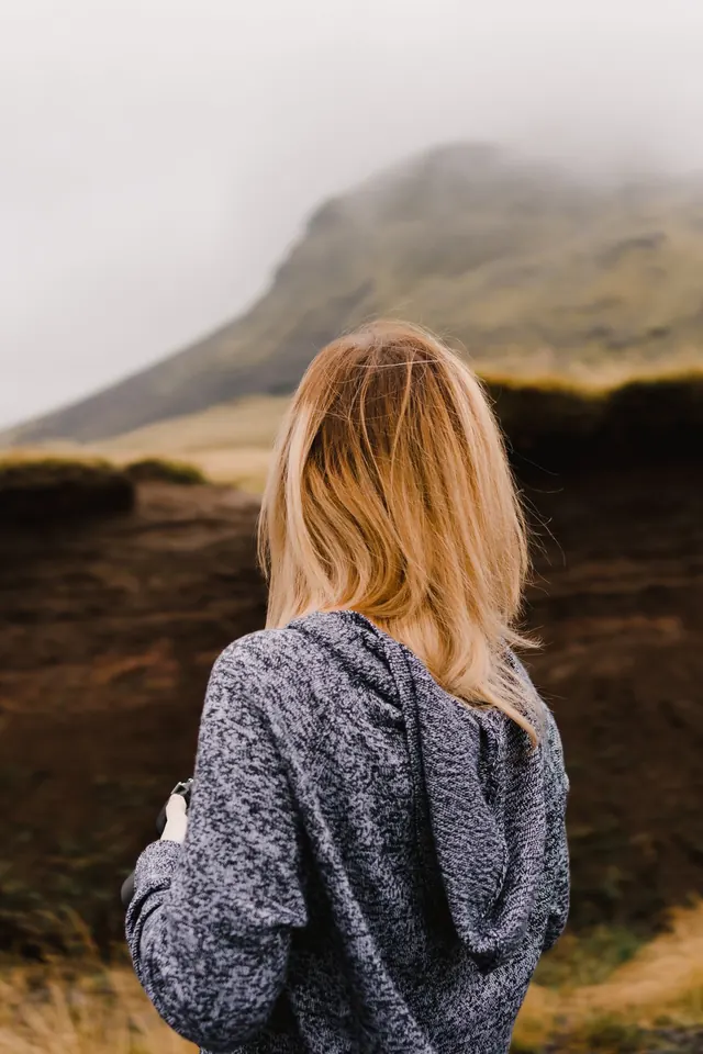 Woman in Mountain Landscape