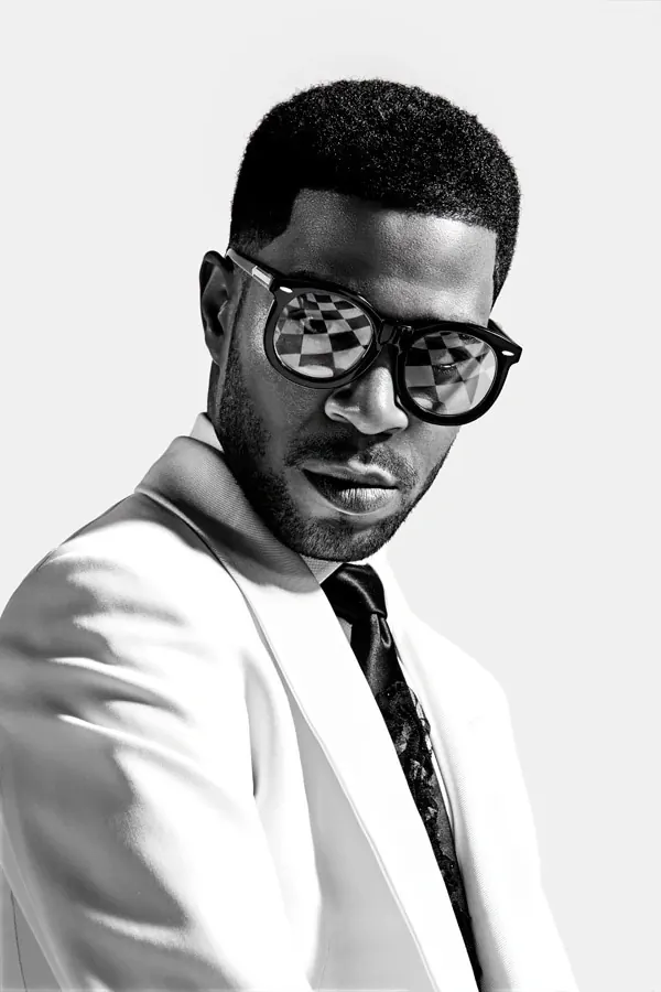 Black and White Portrait of a Man in Suit