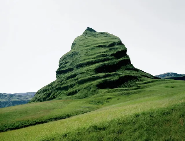 Green Layered Hill Landscape