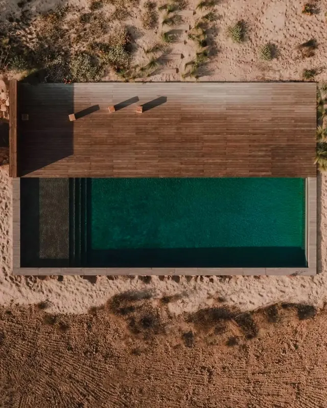 Aerial Pool and Deck View