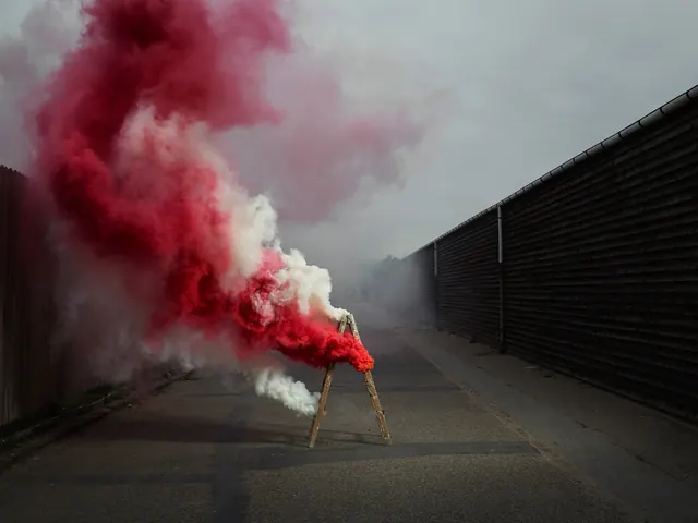 Red Smoke Action Shot