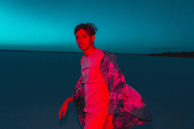 Abstract Portrait with Light Projection
