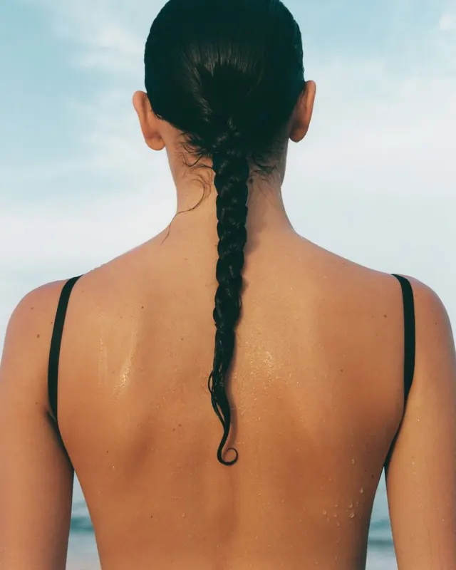 Back View of Woman with Braided Hair